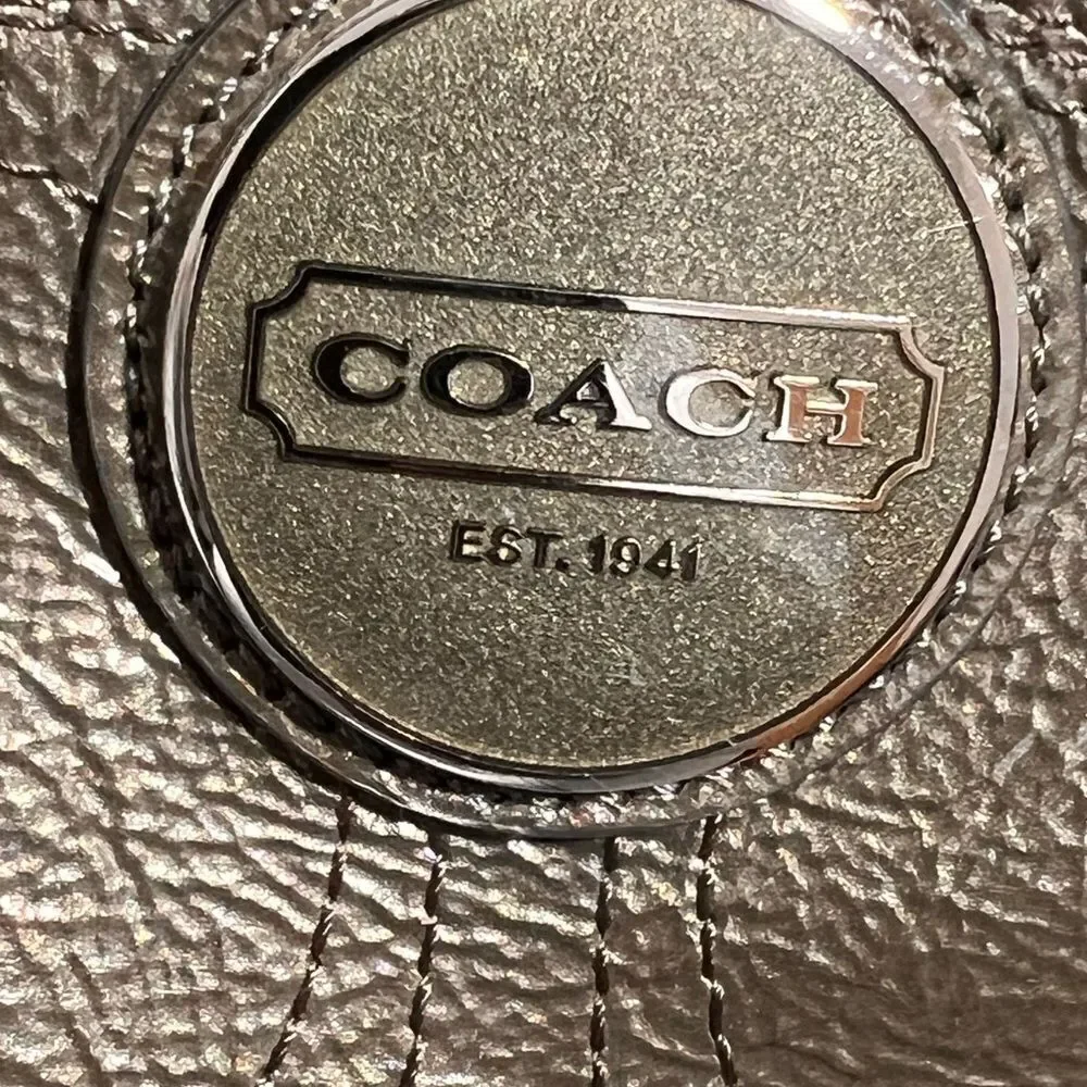Coach green patent